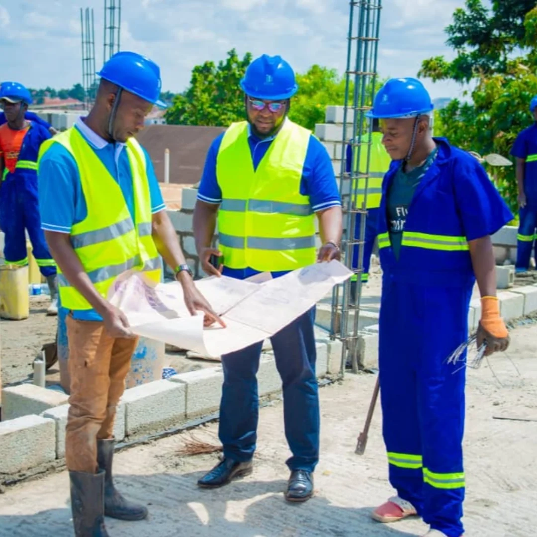 Bakaluba on site with engineer.
